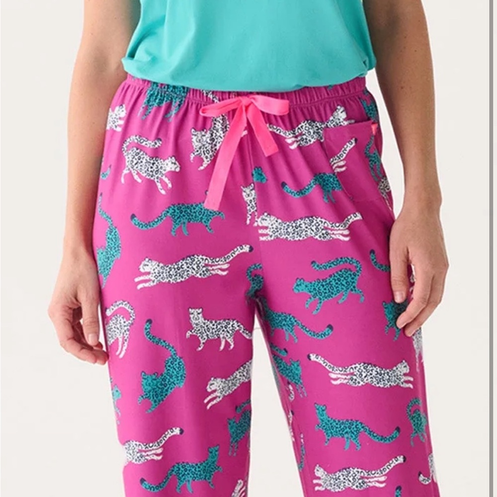 Hatley Women's Lounge Pants - Pink and Blue - Picture 2 of 5